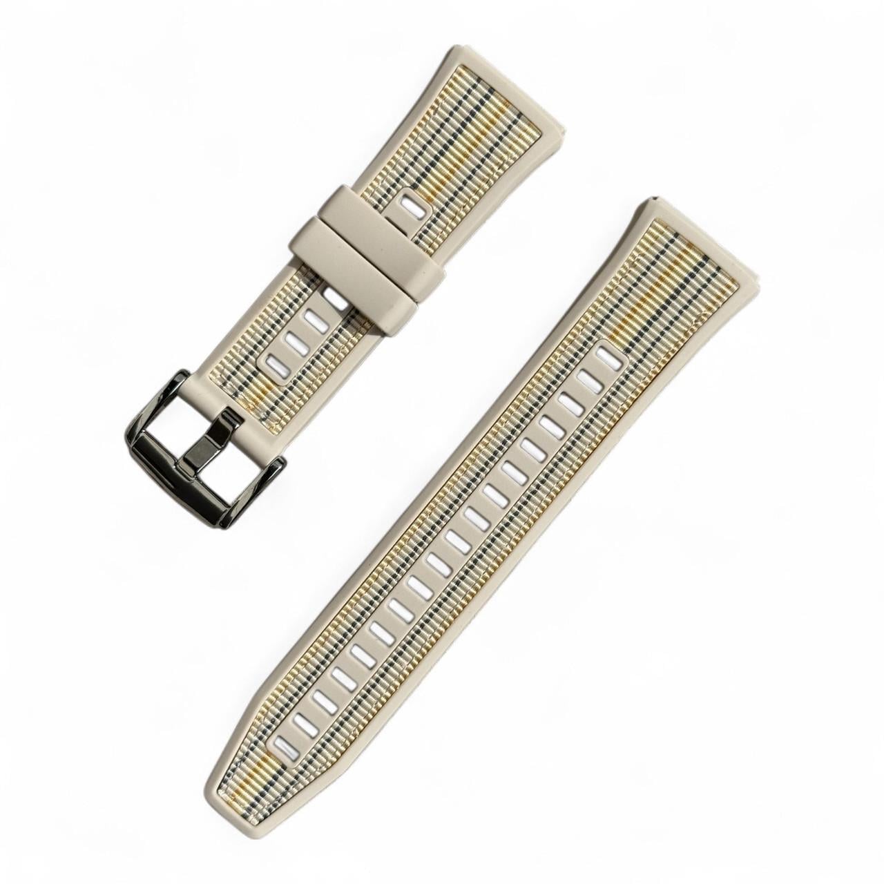 Ремешок силиконовый Primolux Nylon Silicone для смарт-часов Huawei Watch GT 6 Pro 46 мм Beige (2989865468)