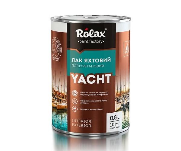 Лак яхтовий YACHT поліуретановий 0,8 л Глянцевий (1584)
