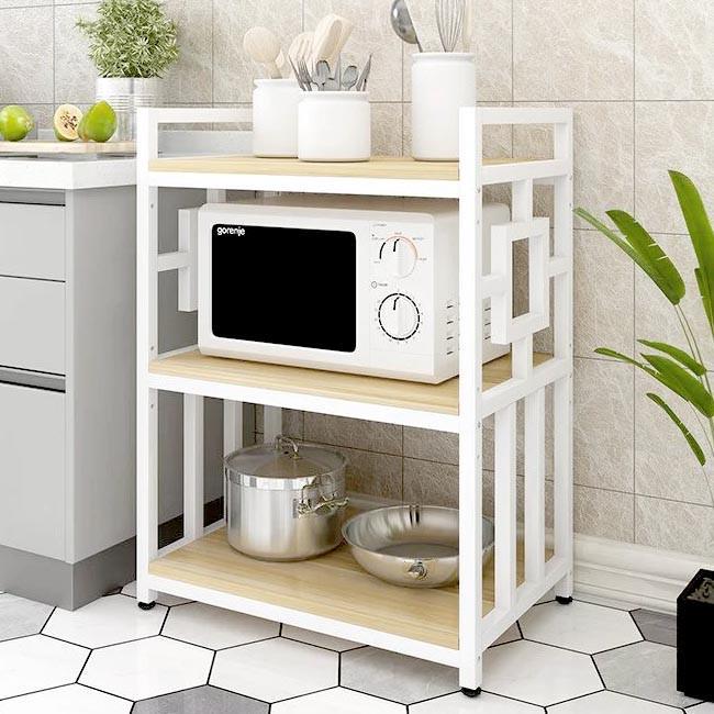 Стеллаж кухонный из дерева Санпот 3 Зефир/Бланже (СТА-30642001)