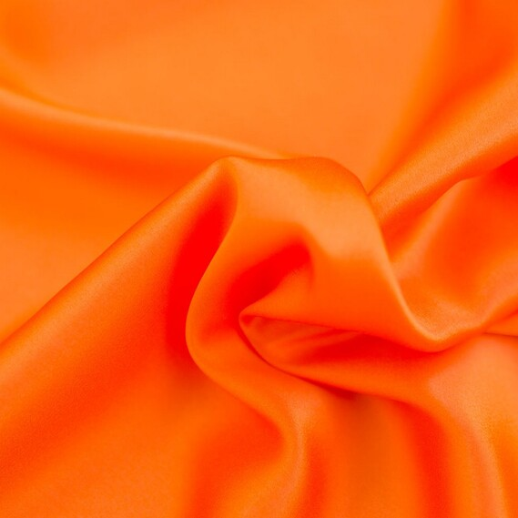 Ткань шелк-атлас IDEIA Armani 1,4 м Морковный (2200003952216)