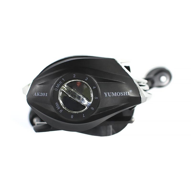 Катушка рыболовная мультипликаторная Yumoshi AK 201 для ловли рыбы левая рука Черный/Серебристый (784779497) - фото 5 Катушка рыболовная мультипликаторная Yumoshi AK 201 для ловли рыбы левая рука Черный/Серебристый (784779497) - фото 5