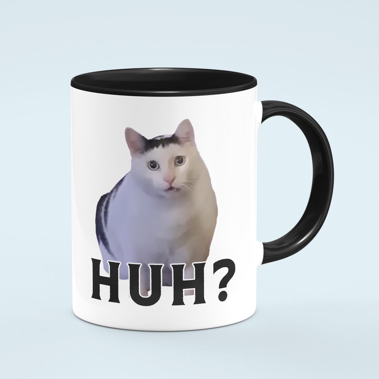 Чашка с мемом HUH? 330 мл Черный Чашка с мемом HUH? 330 мл Черный