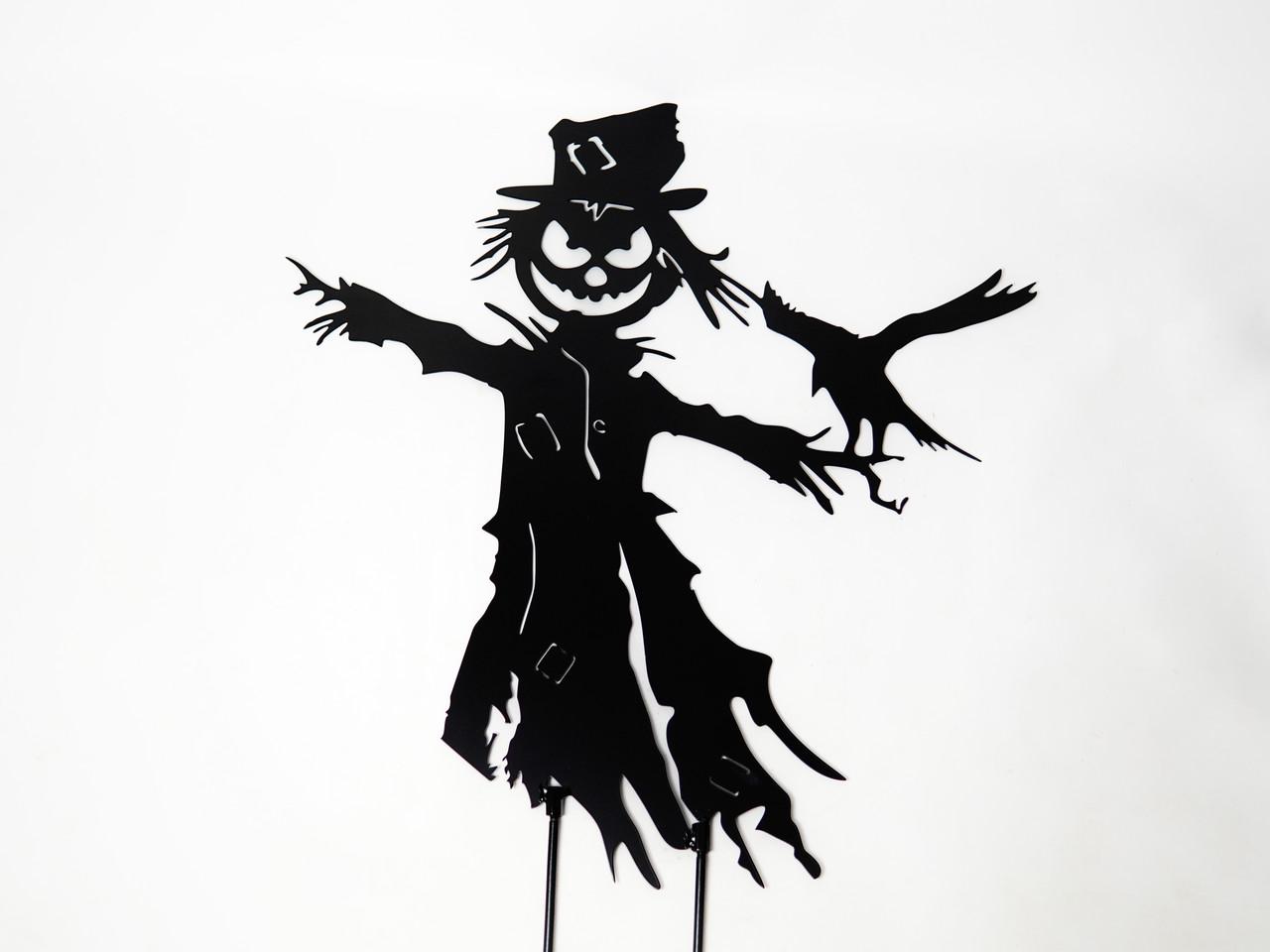 Декор для двора/газона или клумбы Чучело с вороном из металла (DCR076) - фото 2 Декор для двора/газона или клумбы Чучело с вороном из металла (DCR076) - фото 2