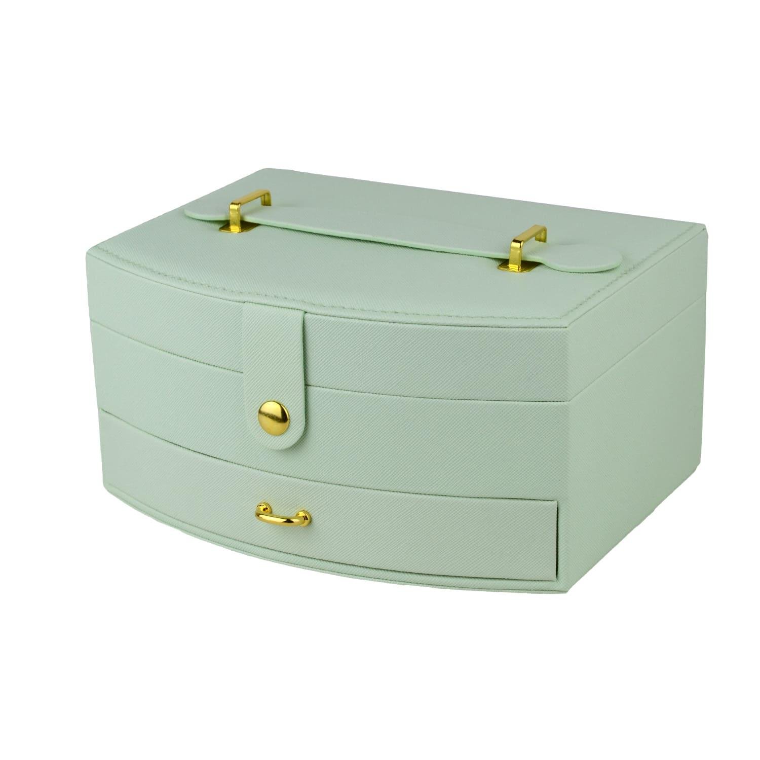 Шкатулка для украшений с зеркалом 20,5х15,5х10 см Зеленый (ШДД-23-2) - фото 4 Шкатулка для украшений с зеркалом 20,5х15,5х10 см Зеленый (ШДД-23-2) - фото 4