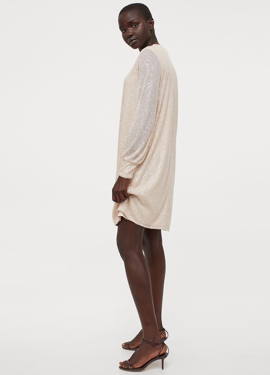 Платье H&M S Светло-бежевый (926805b45)