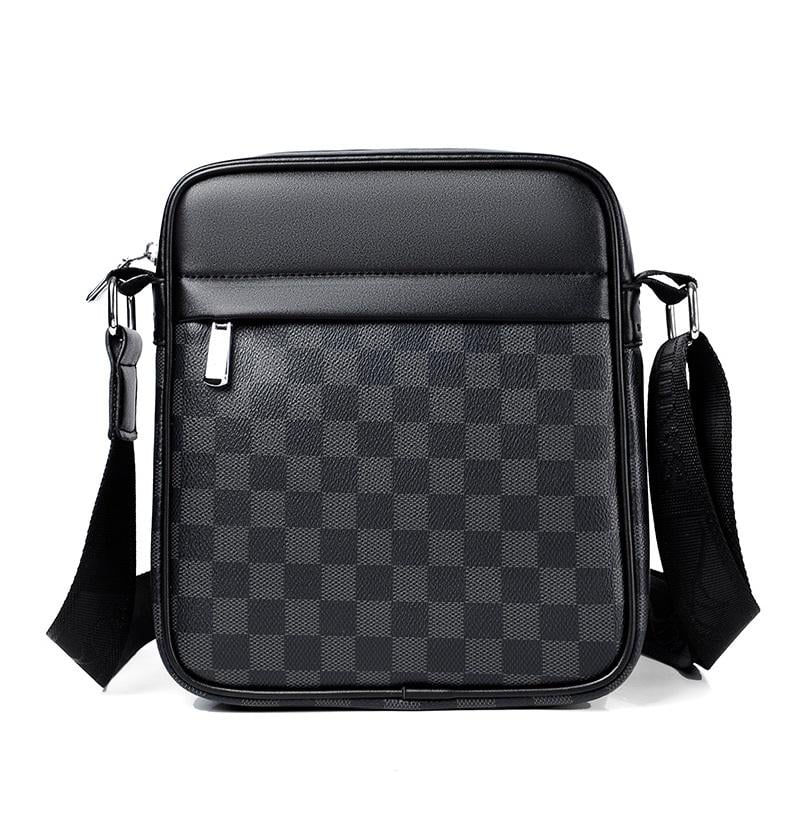 Мужская сумка через плечо Bodi Kenguro 23,5х21х6 см в клеточку (401.21)