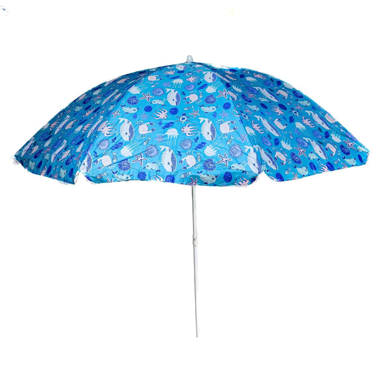 Пляжный зонтик Best-11 Морской Мир Anti-UV с наклоном 2 м Голубой (23097774)