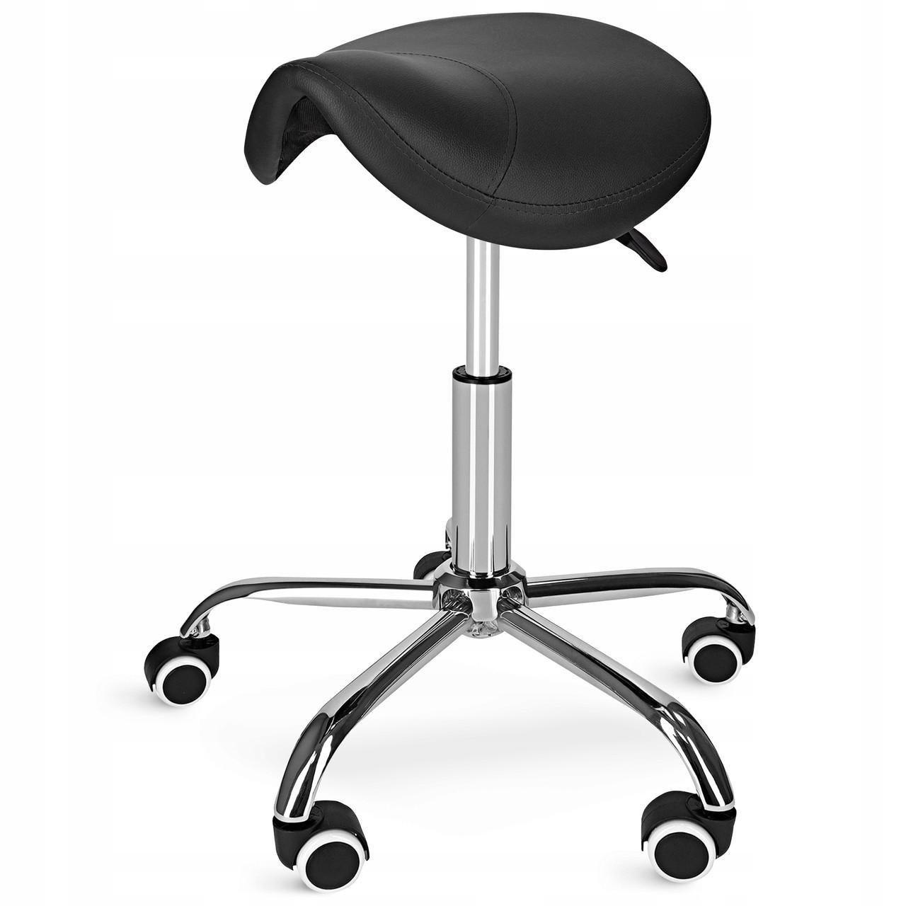 Стілець для майстра 4FIZJO Ergo регульований без спинки на коліщатах Black (P-5907739319609)