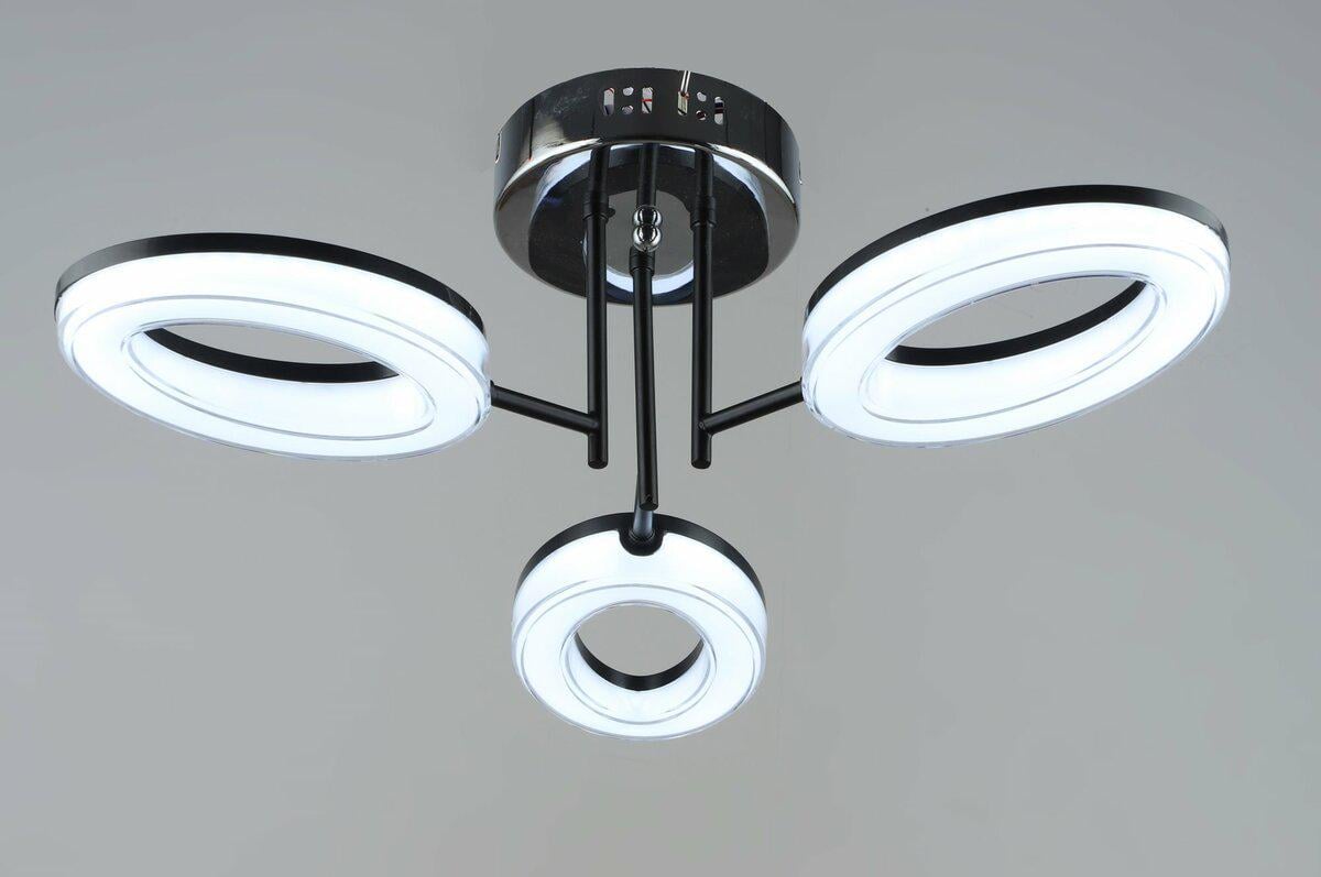 Люстра светодиодная акриловая B YH1100/3 BK/CH (43642) Люстра светодиодная акриловая B YH1100/3 BK/CH (43642)