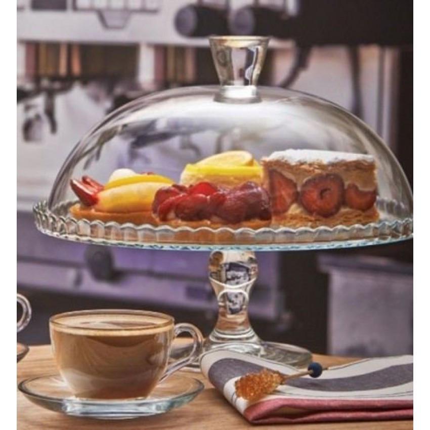 Тортівниця на ніжці d-32 см з кришкою Pasabahce Patisserie 95200-1 PAS (1333159756) - фото 4