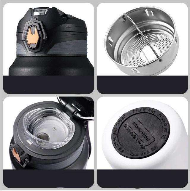 Термос из нержавеющей стали KANGZYUAN с двойной стенкой вакуумный 700 мл градиент Голубой (2456519731) - фото 7