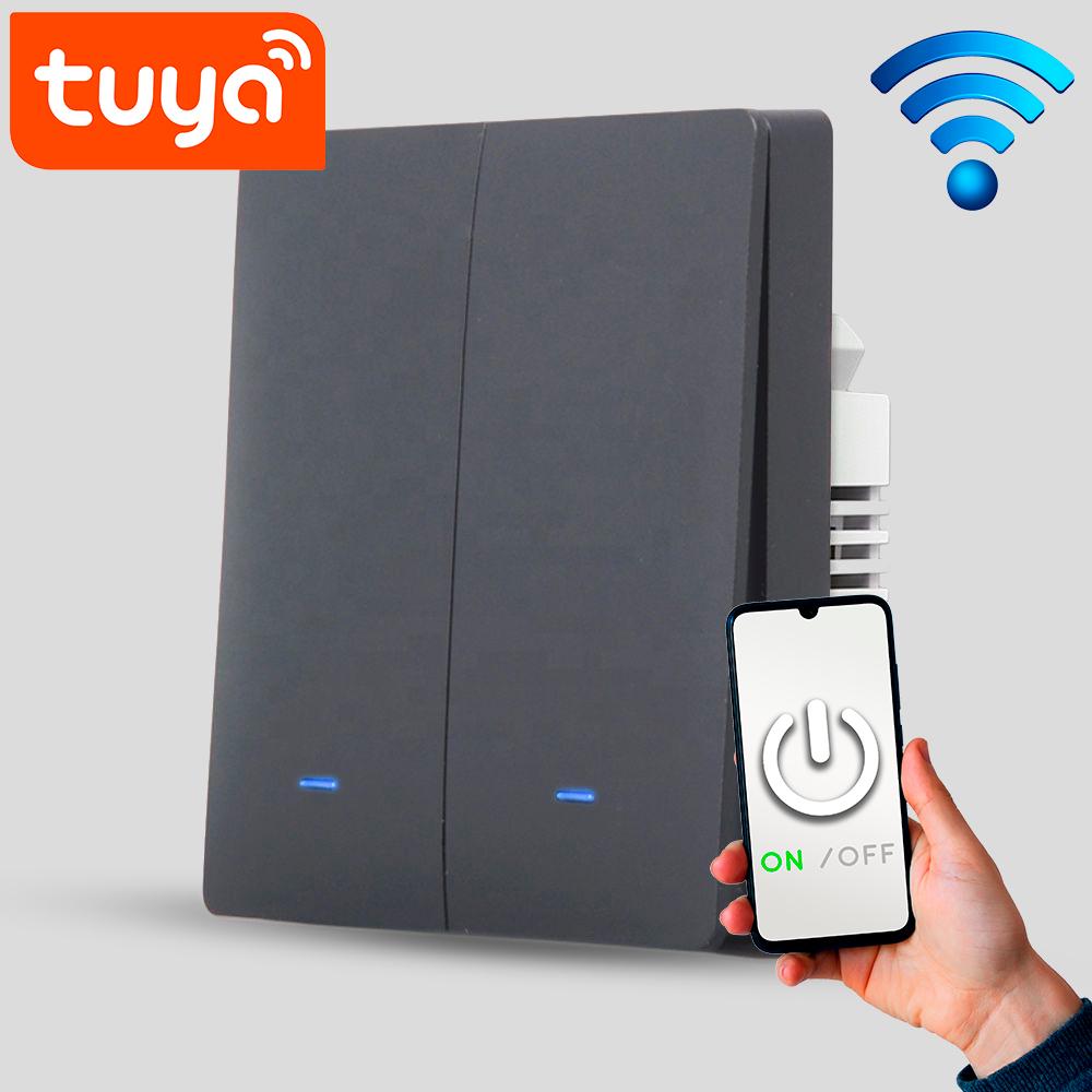 Выключатель Tuya Zigbee 2 клавиши без нуля Черный - фото 10
