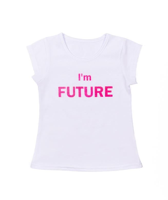 Футболка дитяча бавовняна для дівчинки Gabbi FT-23-1/1 98 см Білий (13671)