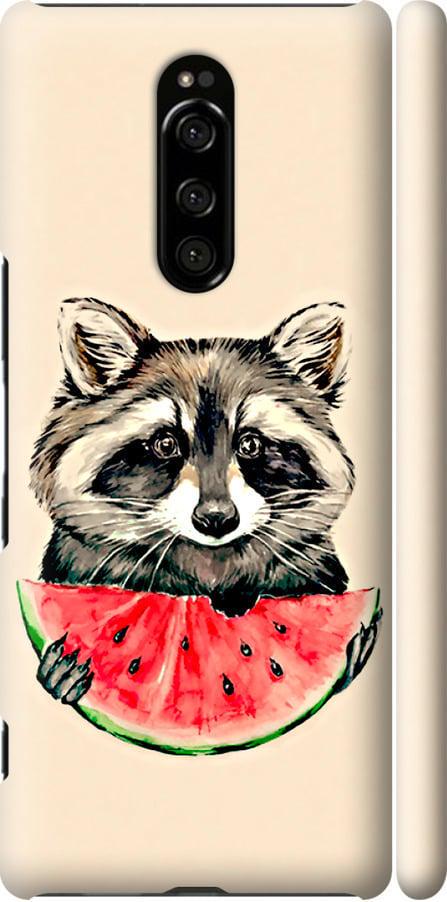 Чехол на Sony Xperia XZ4 Енотик с арбузом (4605m-1623-42517) Чехол на Sony Xperia XZ4 Енотик с арбузом (4605m-1623-42517)