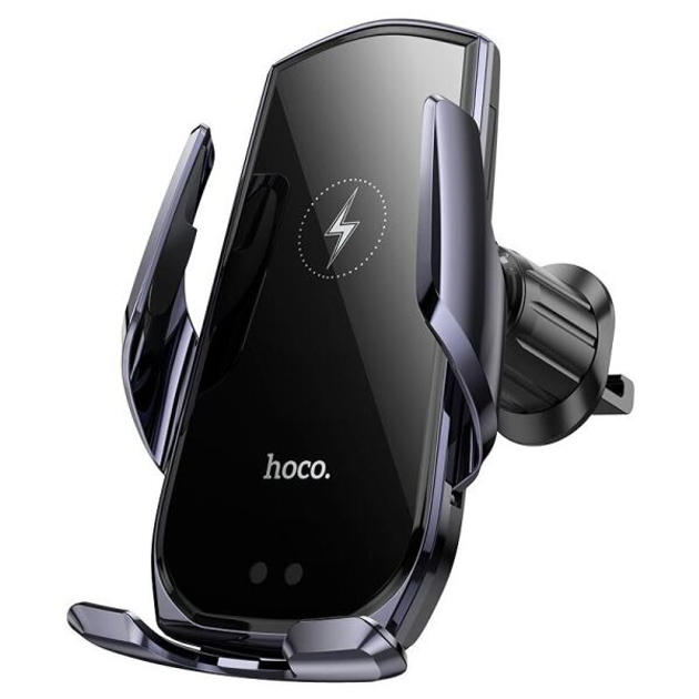 Тримач автомобільний із бездротовою зарядкою Hoco CA202 Plus Black (CA202 Plus) Тримач автомобільний із бездротовою зарядкою Hoco CA202 Plus Black (CA202 Plus)