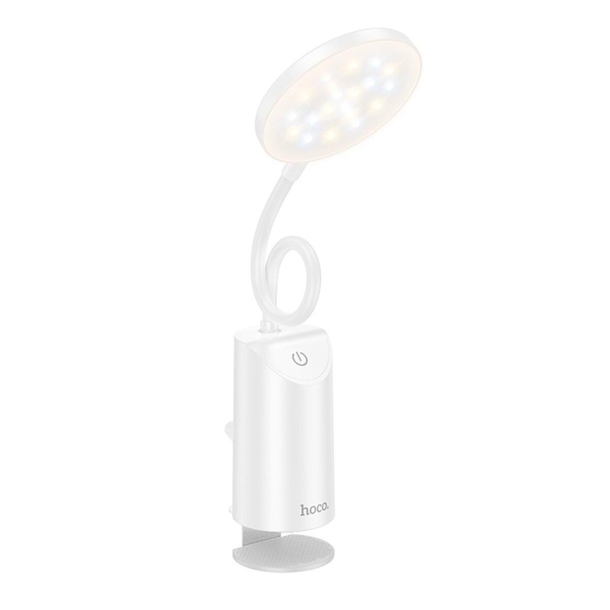 Настільна лампа бездротова Hoco HX10 Clip table lamp на гнучкій ніжці 1200 mAh White (6942007646628) - фото 2 Настільна лампа бездротова Hoco HX10 Clip table lamp на гнучкій ніжці 1200 mAh White (6942007646628) - фото 2