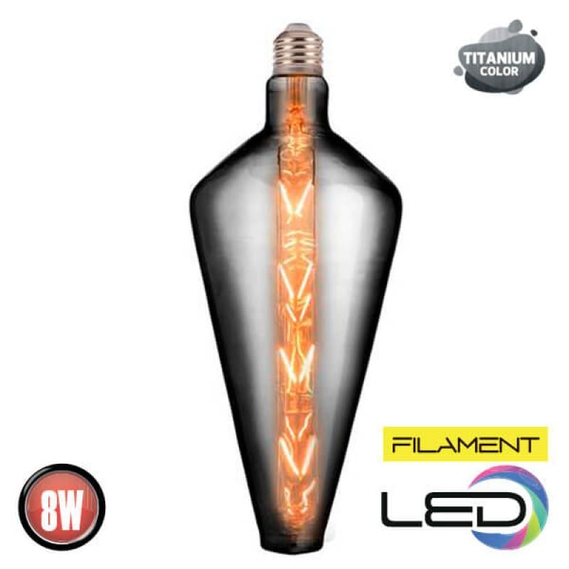 Лампа светодиодная Horoz Electric Filament Paradox 8W E27 2400К Титан - фото 2