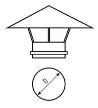 Зонт даховий круглого перерізу d160 мм (911-4) - фото 2 Зонт даховий круглого перерізу d160 мм (911-4) - фото 2