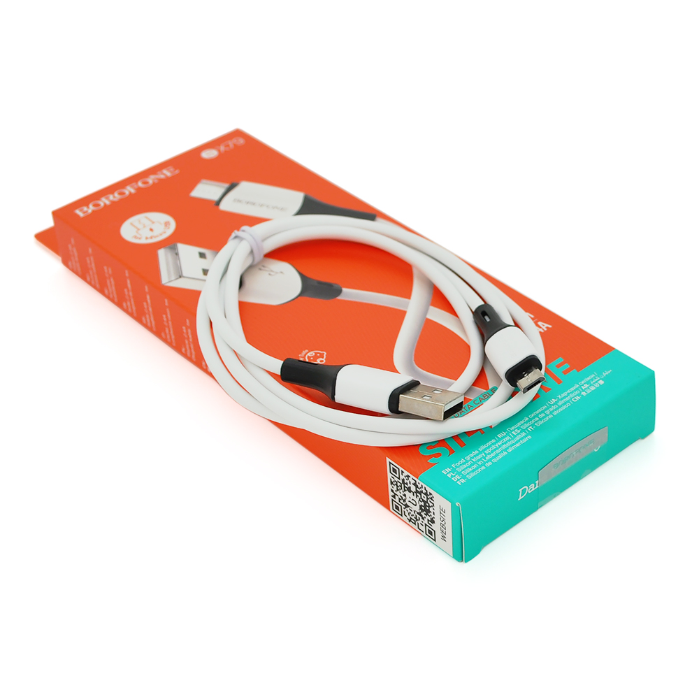 Кабель Borofone BX79 USB-Micro 2,4A 1 м Білий (29915)