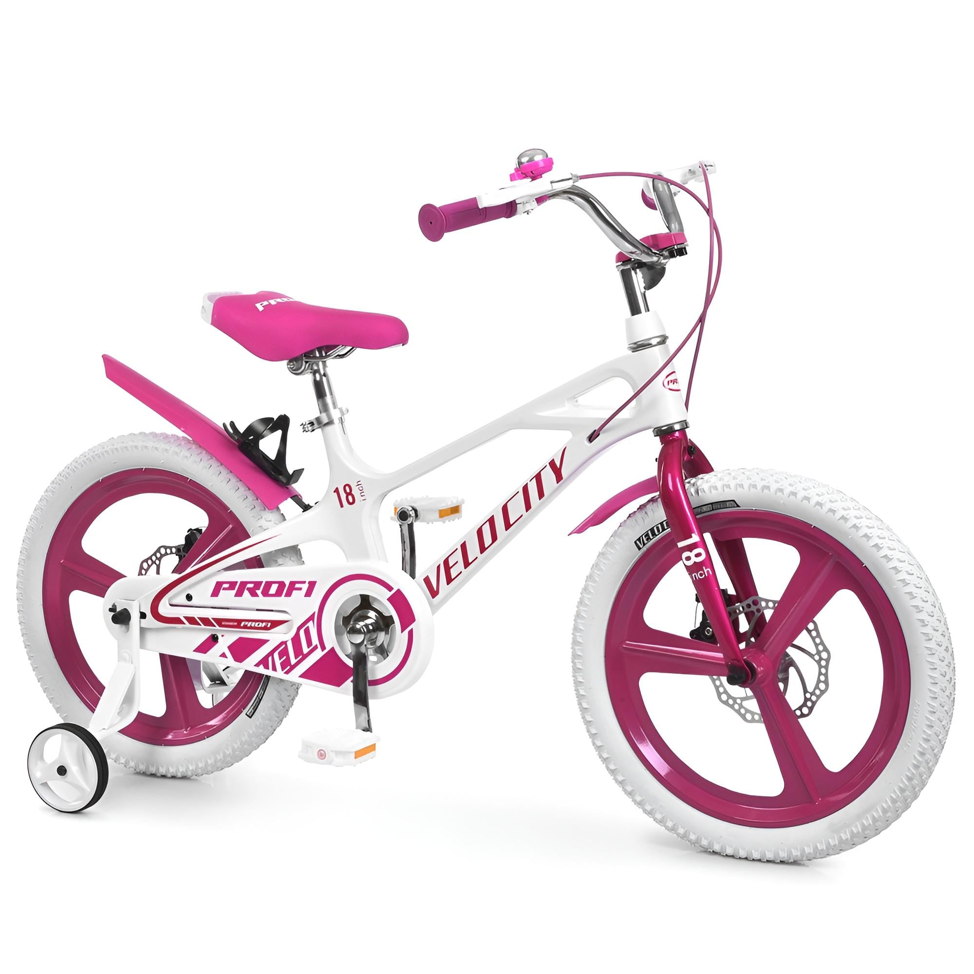 Детский велосипед Profi Velocity колеса резиновые 18" магниевая рама Белый (MB18VCG)