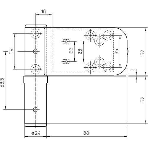 Петля дверная Simonswerk Siku 3D K 3235 120 кг Антрацитовый RAL 7016 (0009128104) - фото 3