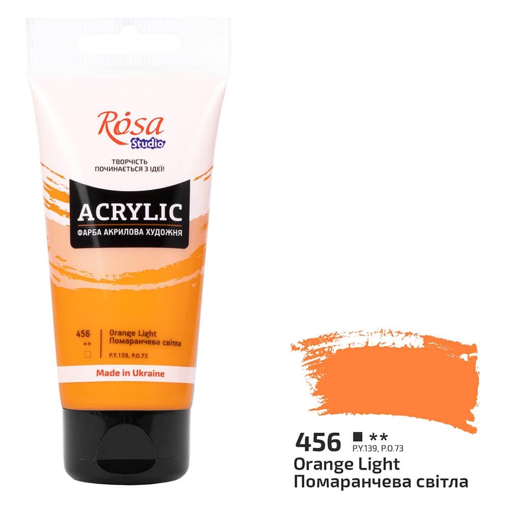 Акрилова фарба Rosa Studio 456 75 мл Помаранчевий світлий (32241456) - фото 1
