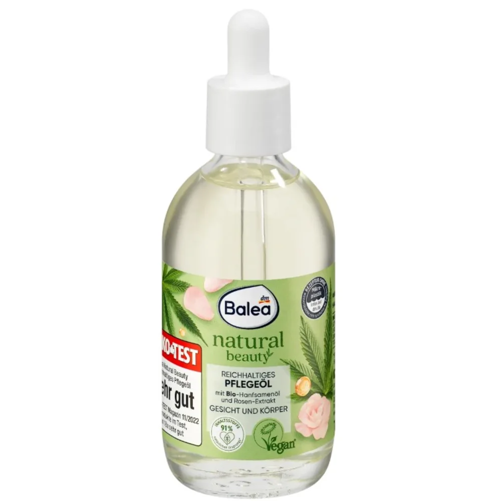 Масло Balea Natural Beauty Pflegeöl Bio из семян конопли для лица и тела 100 мл (EPI-15102025-529)