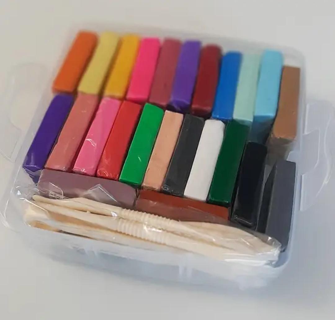 Набор детский для творчества с полимерной глиной 24 цветов и инструментами в кейсе. - фото 3 Набор детский для творчества с полимерной глиной 24 цветов и инструментами в кейсе. - фото 3