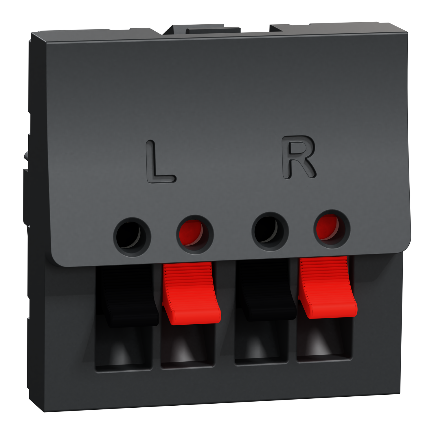 Аудиорозетка двухмодульная Schneider Electric Unica New Антрацит (NU348654)