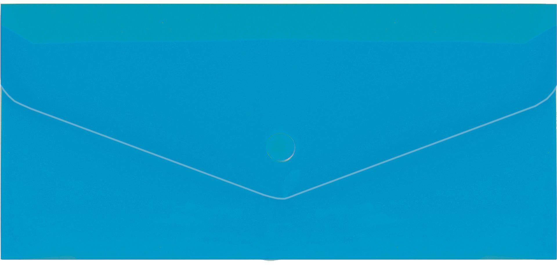 Папка-конверт Economix на кнопке E65 пластиковая глянцевая Синий (E31306-02)