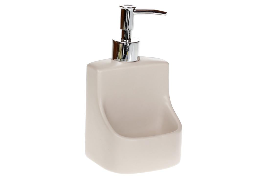 Диспенсер для жидкого мыла керамический 380 мл Бежевый (851-288)