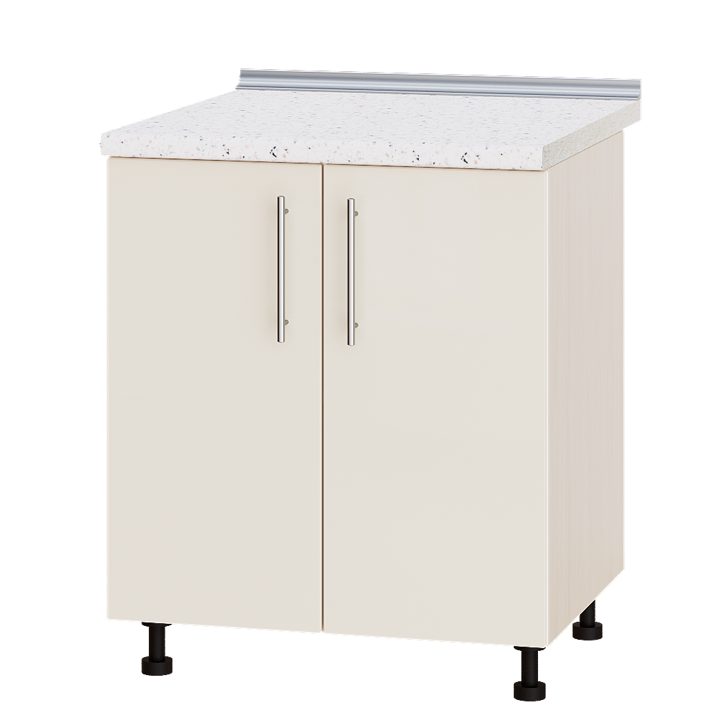 Шкаф нижний Эверест Модерн модуль Низ Н82-700 70х47х85 см Жемчуг глянец/Дуб Молочный (05465)