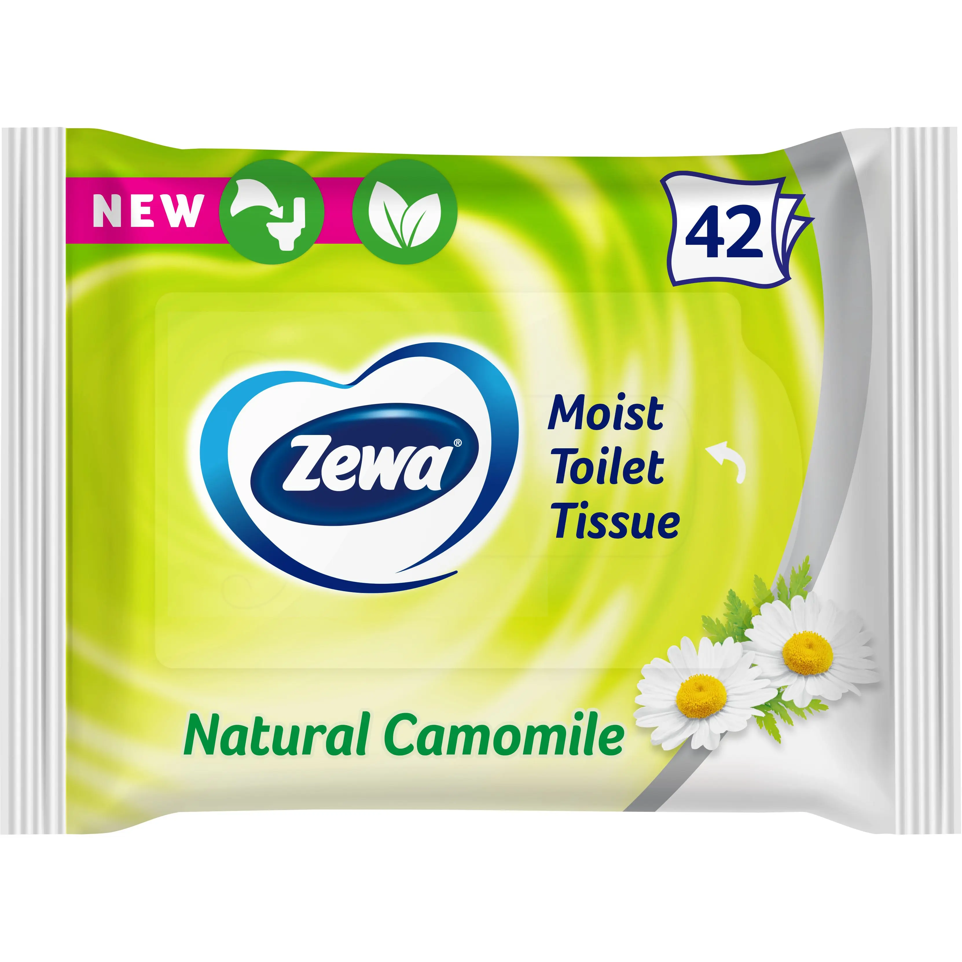 Туалетний папір вологий Zewa Natural Camomile Moist 42 шт. (796520)