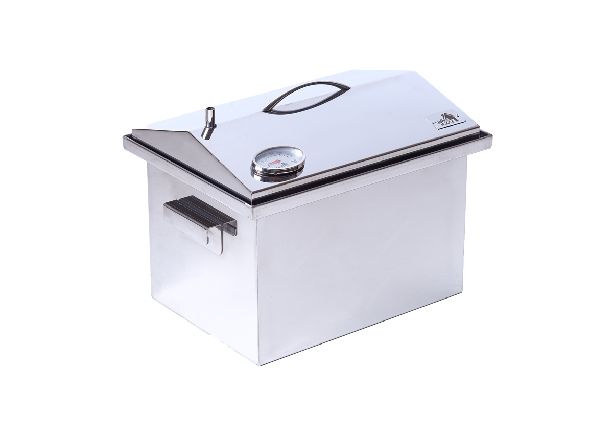 Коптильня нержавеющая Smoke House DeLuxe M с термометром Коптильня нержавеющая Smoke House DeLuxe M с термометром