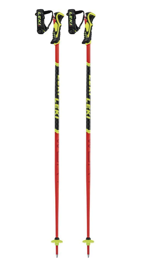 Палки для горных лыж Leki WCR LITE SL 3D fluorescent Red-Black-Neonyellow (UBO666C55210A53.3DF3)