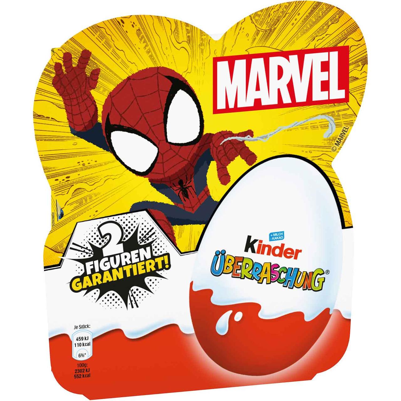 Набір шоколадних яєць Kinder Überraschung Classic-Ei Marvel 4 шт. х 20 г (2463311804)