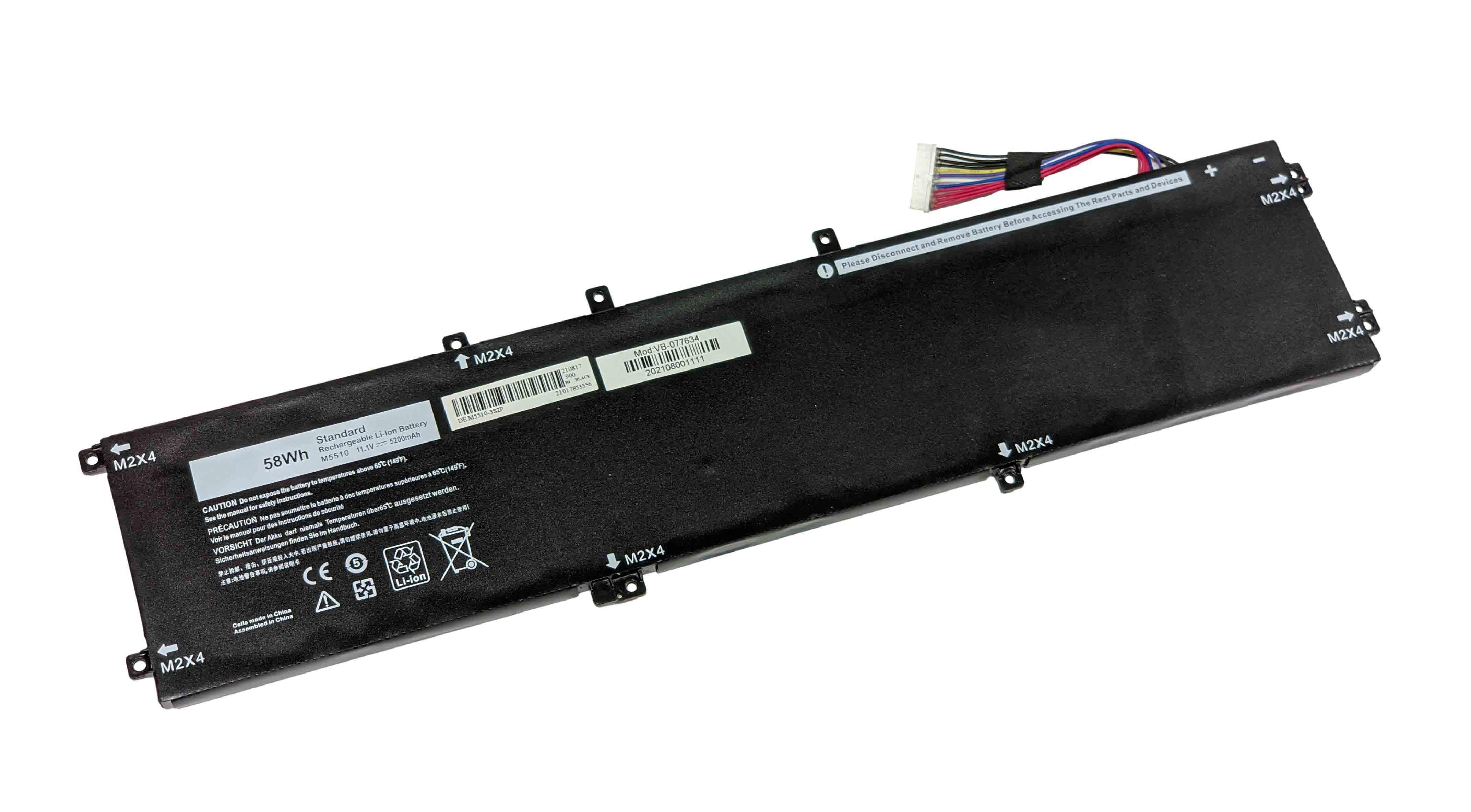 Аккумулятор для ноутбука Dell 4GVGH XPS 13-9550 11.1V Black 5200mAh OEM