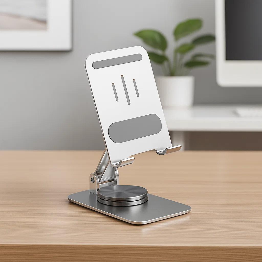 Подставка настольная под телефон JH006 складная Серебристый Подставка настольная под телефон JH006 складная Серебристый