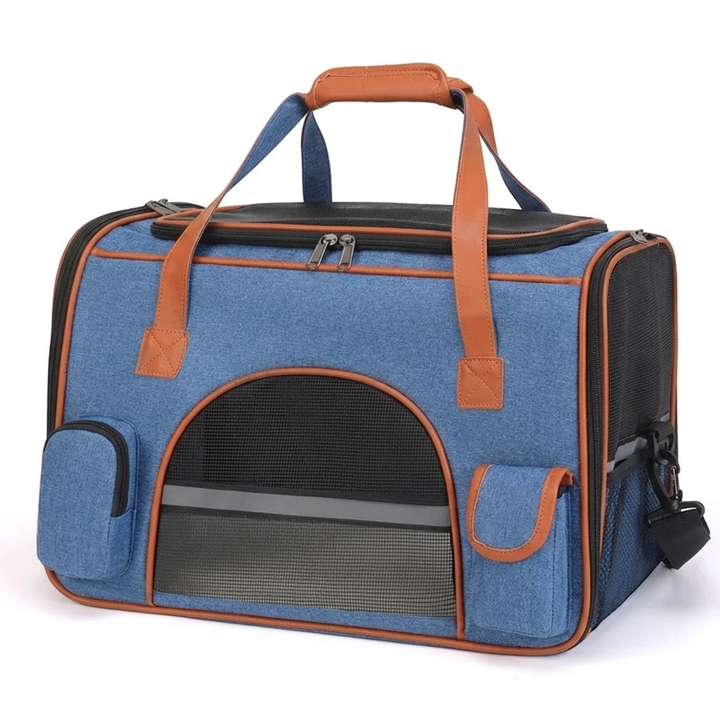 Сумка для перенесення домашніх тварин Moorpet CP-63 50х30х30 см Jeans Blue (3_08121)