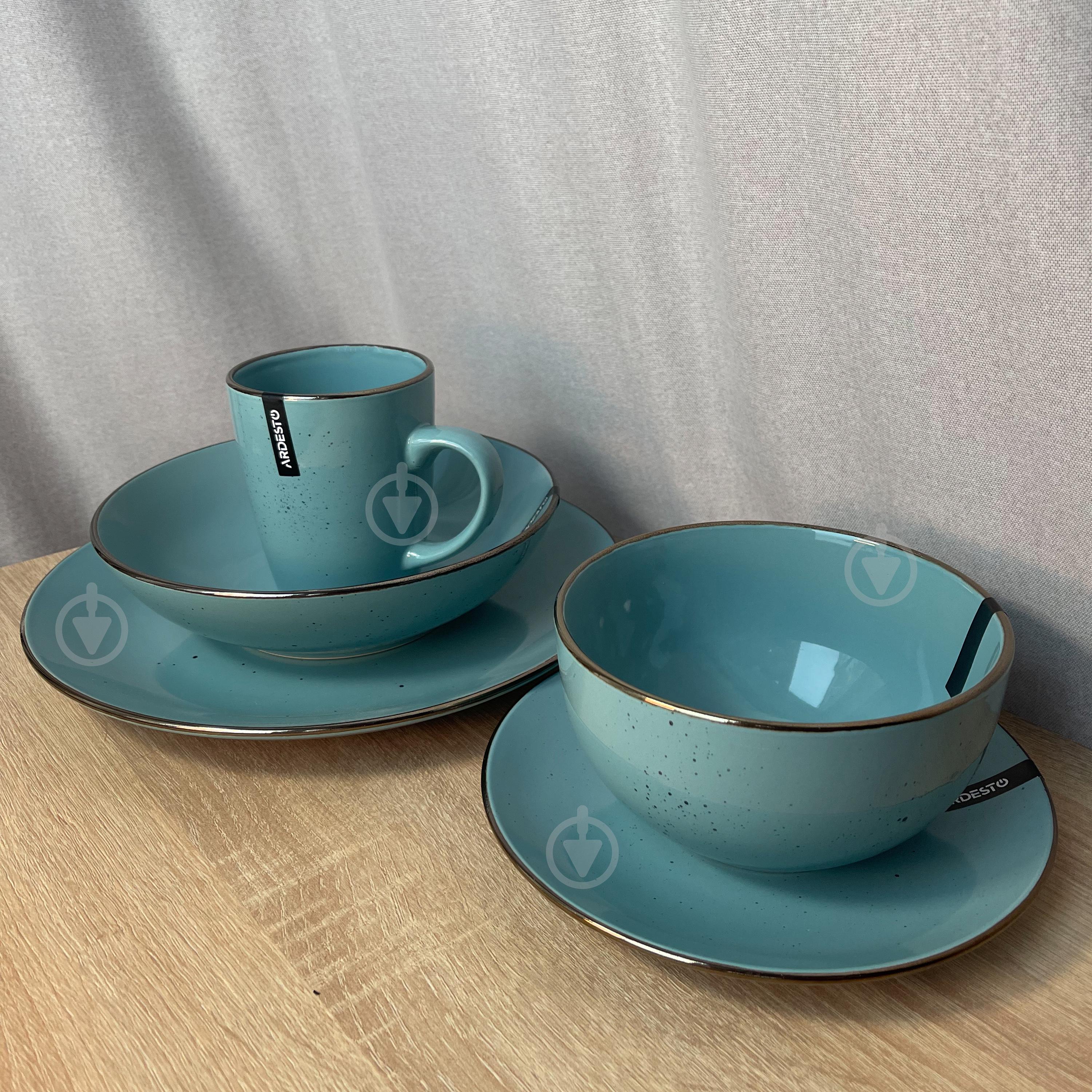 Сервиз столовой посуды Ardesto Bagheria 10 пр. 2 персоны каменная керамика Синий - фото 2