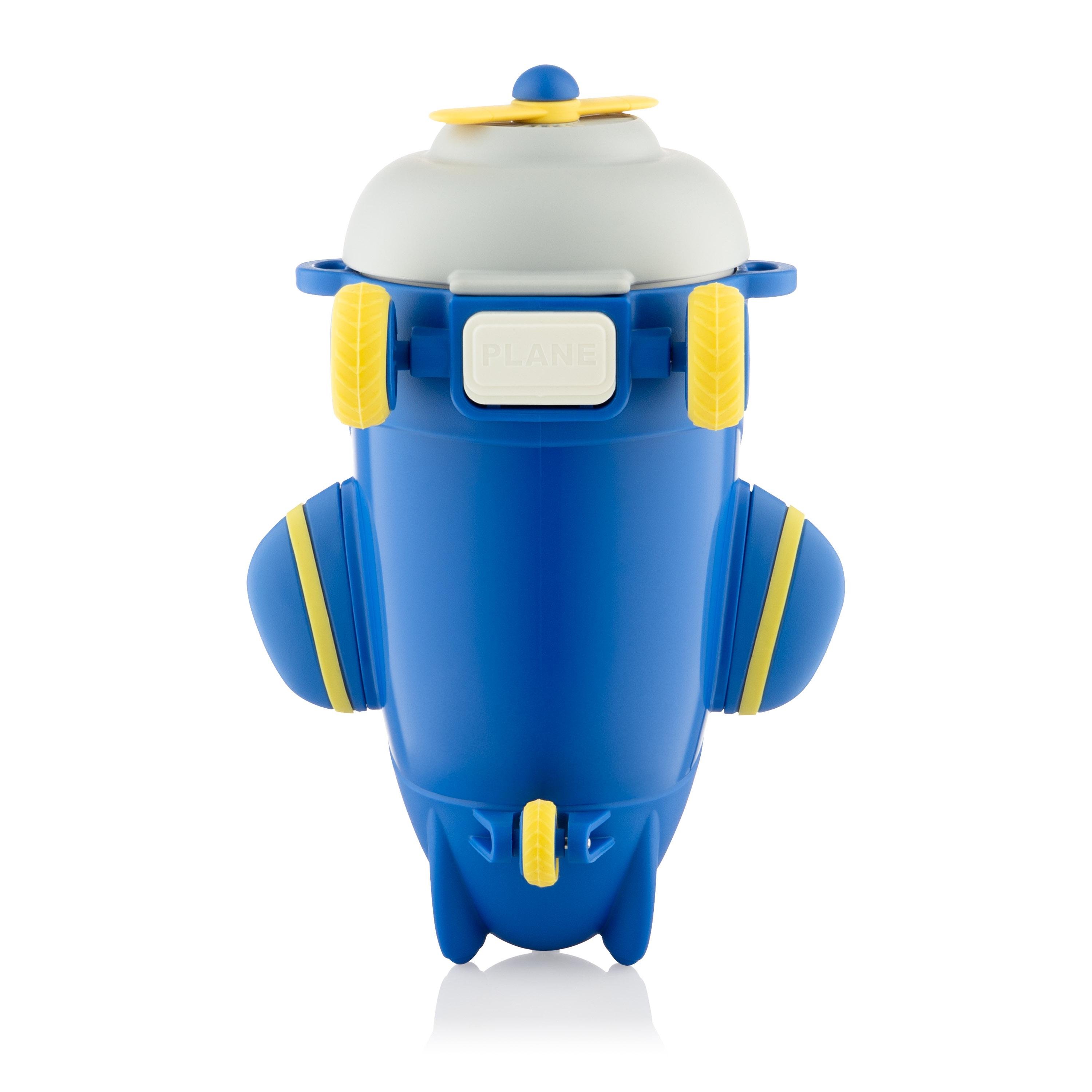 Бутылка для воды детская Ardesto Plane со шнурочком и наклейками 550 мл Синий - фото 10