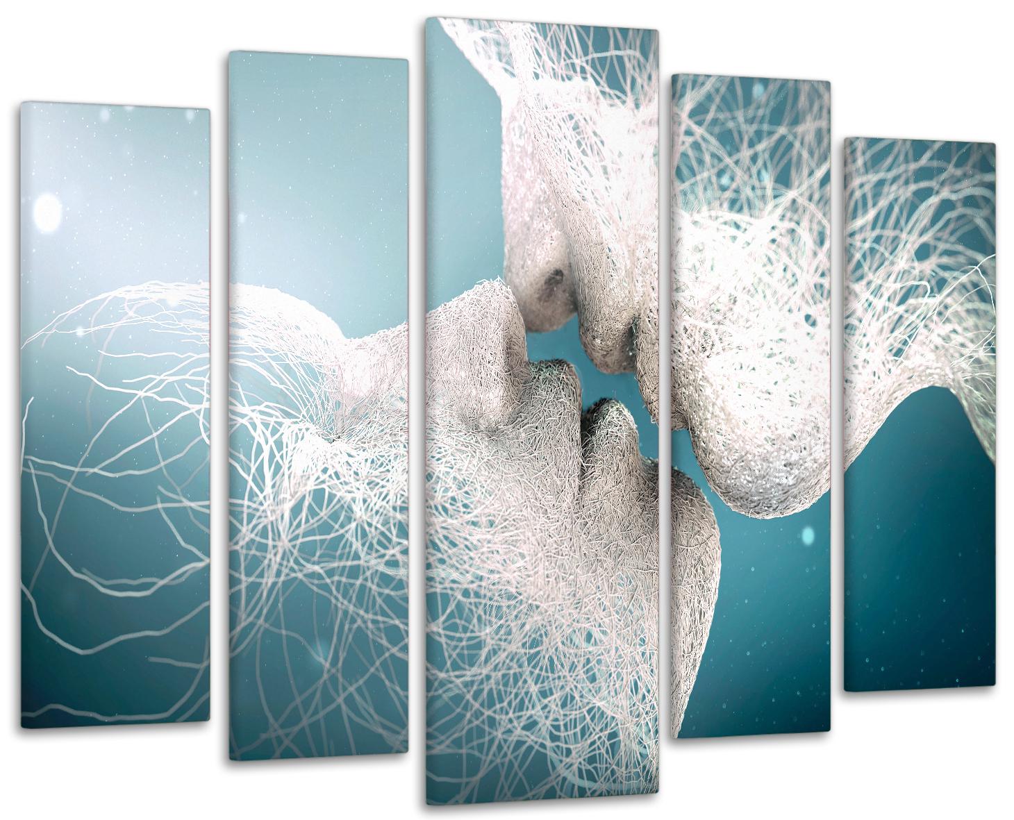 Картина модульная Поцелуй Абстракция 90х132 см (Art-488_5 )