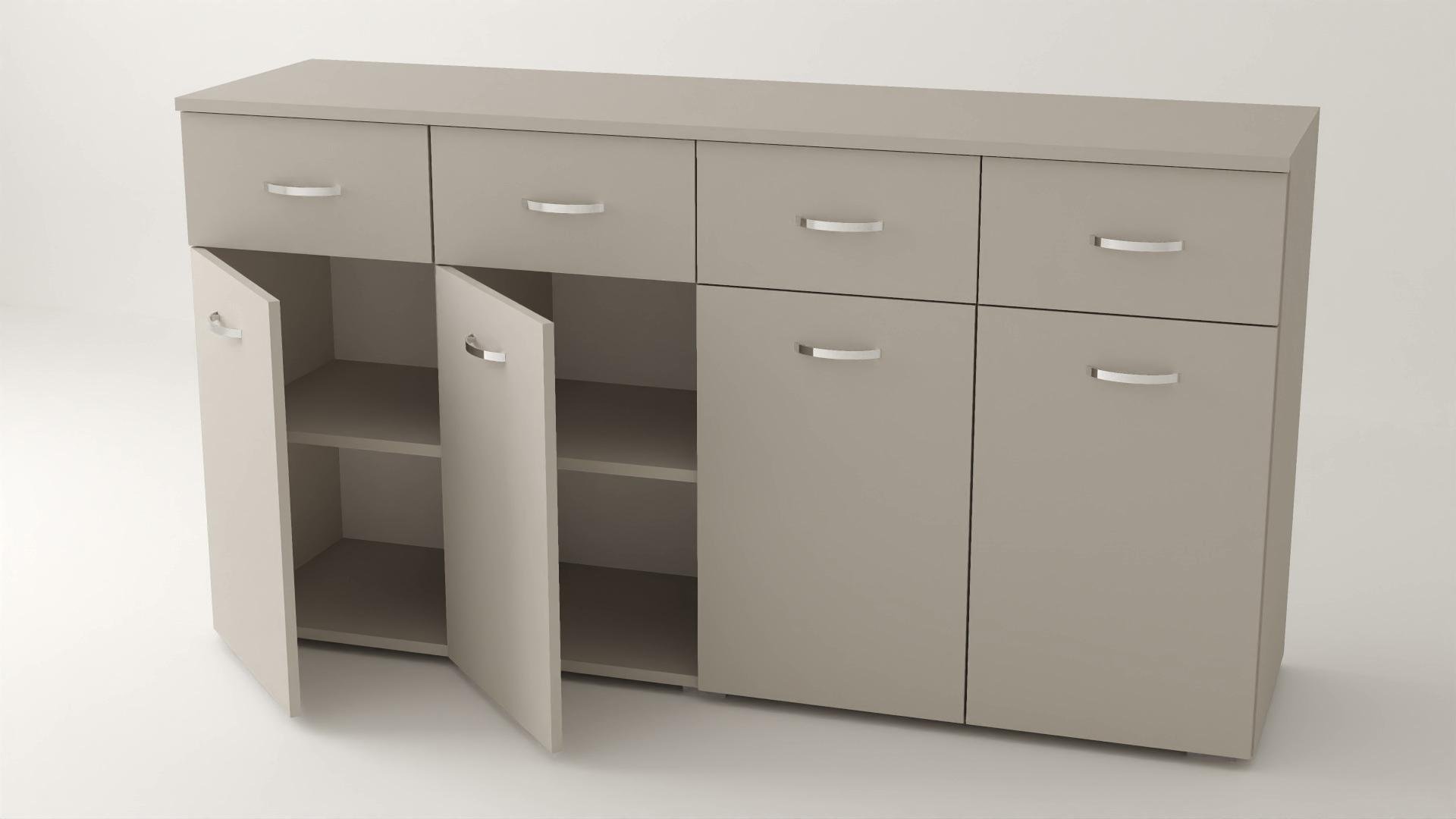 Комод Алекса ВК-12 155х45х90 см Кашемир (60019)