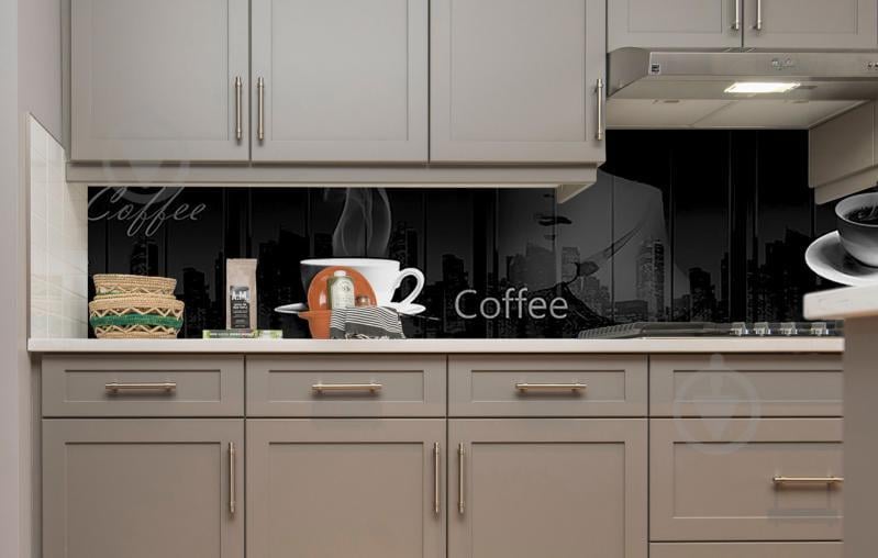 Наклейка виниловая кухонный фартук Zatarga "Вечерний Кофе" 600х2500 мм Наклейка виниловая кухонный фартук Zatarga "Вечерний Кофе" 600х2500 мм