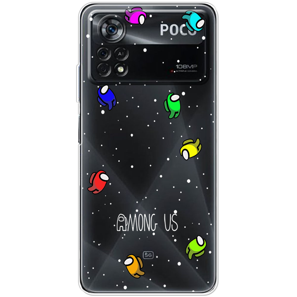 Чехол BoxFace Xiaomi Poco X4 Pro 5G Among Us Invisible Прозрачный силикон (44305-bk76-44305)