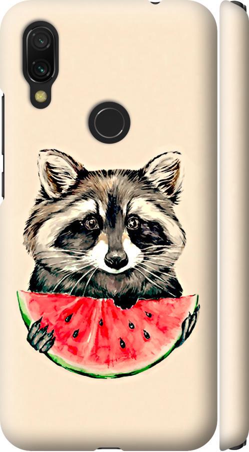 Чехол на Xiaomi Redmi 7 Енотик с арбузом (4605m-1669-42517)