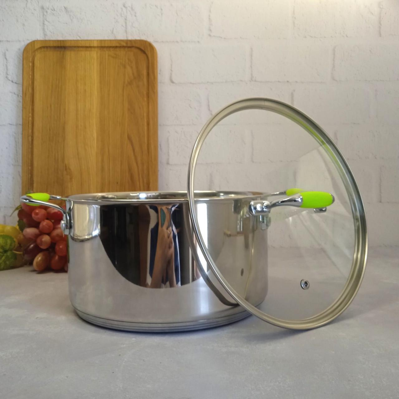 Набір каструль і ковша з кришками та просиліконовими ручками 6 шт. (1150-CB) - фото 7 Набір каструль і ковша з кришками та просиліконовими ручками 6 шт. (1150-CB) - фото 7