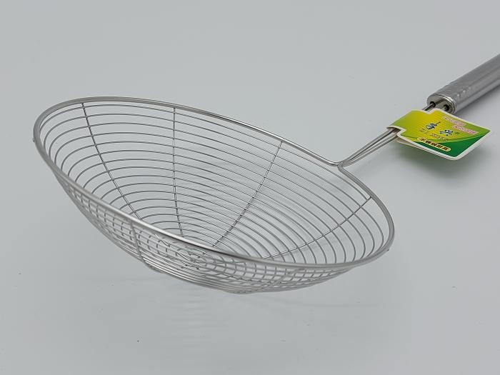 Сито-шумівка з нержавіючої сталі з довгою ручкою L 37 см d 17 см (17430) - фото 2