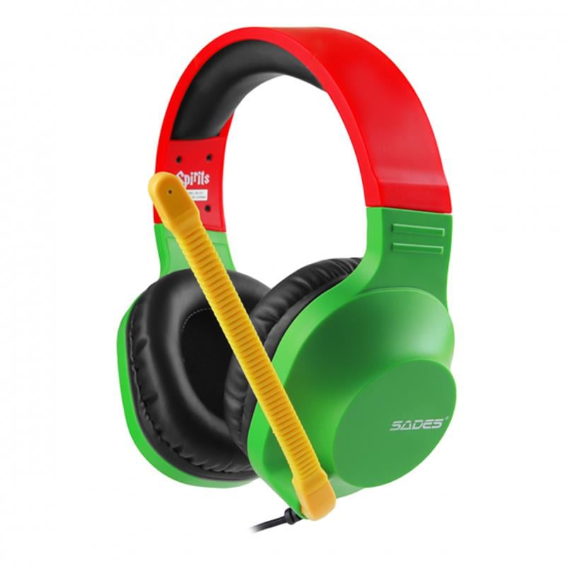 Наушники Sades SA-721 Rasta Stereo экокожа 2 м 50 мм (620151)