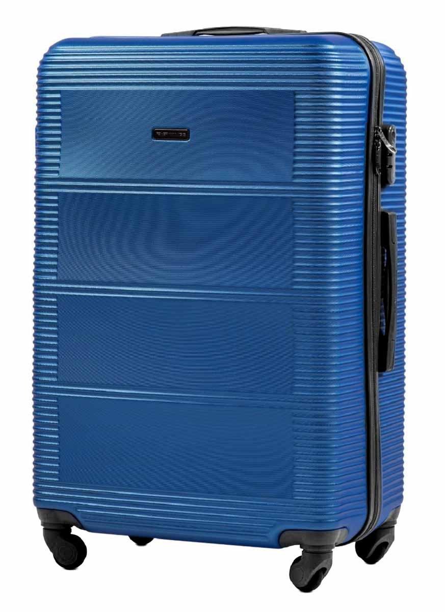 Валіза пластикова Wings 203 велика синя Wp00358